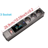 539468984 Multiprise ue avec interrupteur ampèremètre numérique, voltmètre d’énergie