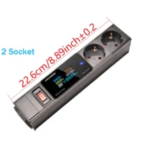 539468991 Multiprise ue avec interrupteur ampèremètre numérique, voltmètre d’énergie