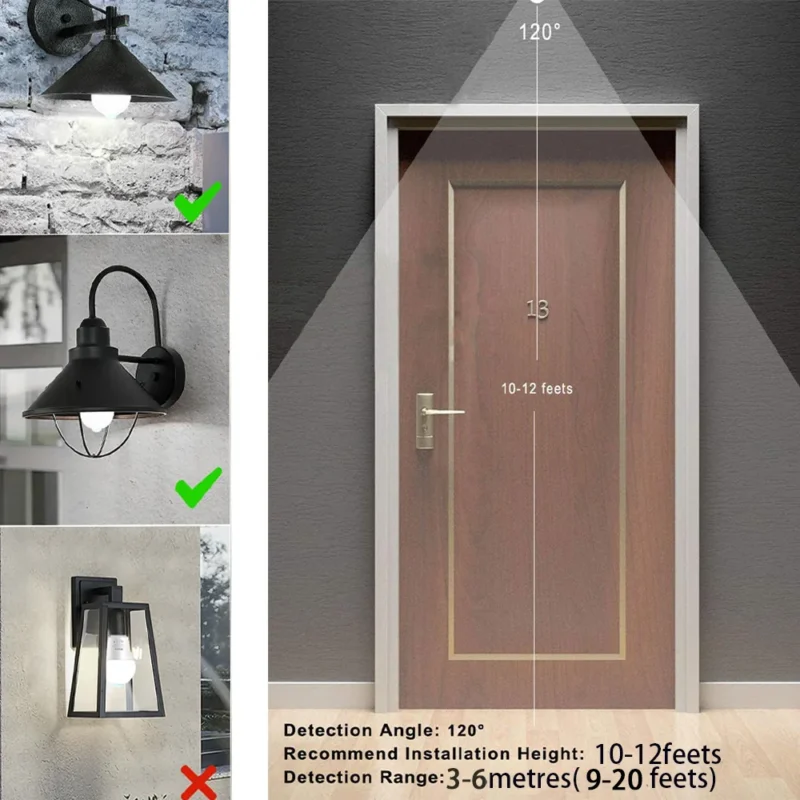 6 pièces Radar capteur de mouvement ampoule 220V 110V E27 lampe à LED ampoule